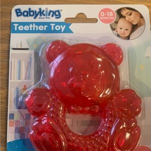Red teddy bear teether